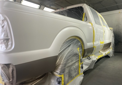 Painting the Rear of a Truck