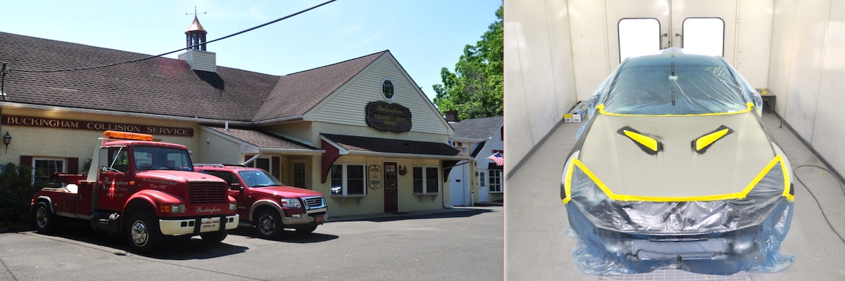 Front of Auto Body Shop and Auto Paint Booth