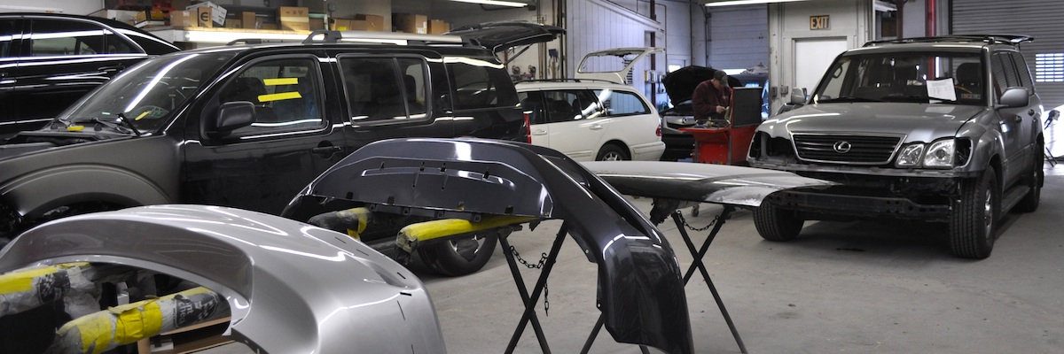 Inside Our Auto Body Repair Garage